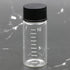 50pcs Clear Glass Vials with Black Screw Caps, 10ml Empty Bottles for Essential Oil