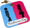 Zelica Funny Bathroom Pass - Unisex Office Restroom Key Tag Holder with Keychain Ring for School, Office, and More