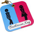 Zelica Funny Bathroom Pass - Unisex Office Restroom Key Tag Holder with Keychain Ring for School, Office, and More