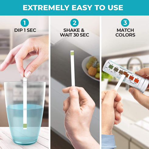 Varify Water Hardness Test Kit - Water Testing Kit for Home, Drinking, Well, Spa, Swimming Pool, 150 Strips