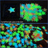100pcs AM AMAONM Glow in The Dark Luminous Stars Fluorescent Noctilucent Plastic Stars Wall Stickers Glowing Stars