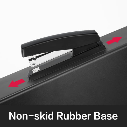 Deli Stapler, Desktop, 2 Pack, 25 Sheet Capacity, Includes 2000 Staples and 2 Staple Removers, Black