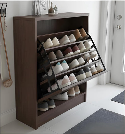 2 8Pcs Layers Shoes Drawer Cabinet, Shoe Cabinet Hinge Flip Rack Rawer Increase Capacity Hinge Flip Plate Frame Turning