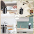 Vaydeer Metal Pen Holder - Round Black Pencil Cup for Desk, Office, School, Home Stationary Supplies (3.15 x 3.15 x