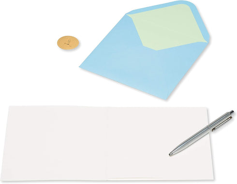 Papyrus Blank Card with White Rose Design