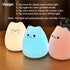 7 Cat Night Lamp, Colors, Silicone Squishy Cat Night, Battery Operated Night Light, Tap Control, LED Night Lamp, Cute