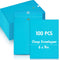 Geyee 100 Pcs Clasp Manilla Envelopes for Storing or Mailing (Blue, 6 x 9 Inch)
