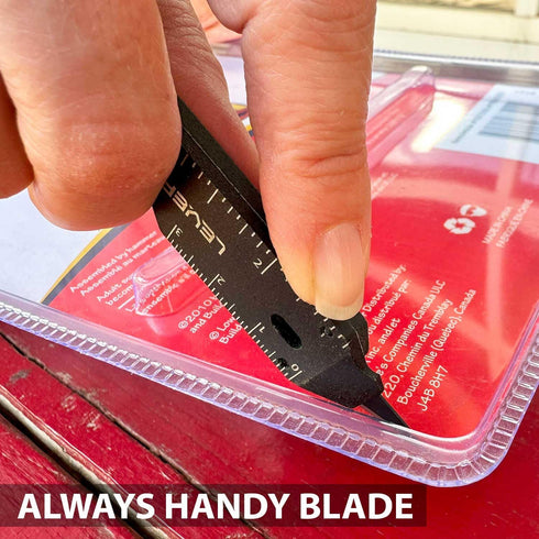 10 Lever Gear Edge XT - Mini Utility Knife Keychain Multitool w/ Tools - Retractable Razor Blade Mini Box Cutter OTF