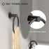 FORIOUS Matte Black Towel Ring, SUS304 Stainless Steel Hand Towel Holder for Bathroom Wall Mounted