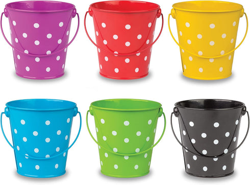 Teacher Created Resources Polka Dot Buckets & Caddy Set (9487)