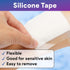 2 Pack 2" x5y Silicone Medical Tape for Sensitive Skin, - of Clear Medical Grade Tape for Dressings, Rubes, Catheters