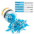 Sanuke 50pcs 16-14 AWG Blue Heat Shrink Ring Terminals, Waterproof Insulated Tinned Copper Wire Connectors