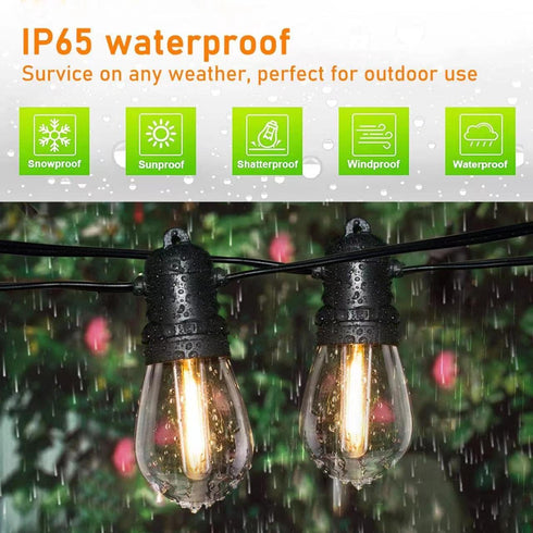 New S14 LED String Light Replacement Bulb, 12PK, 0.6 Watts, E12 Screw Base, Warm White