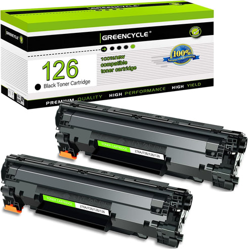 greencycle Compatible Toner Cartridge Replacement for Canon 126 CRG-126 for use in ImageClass Laser Printers.