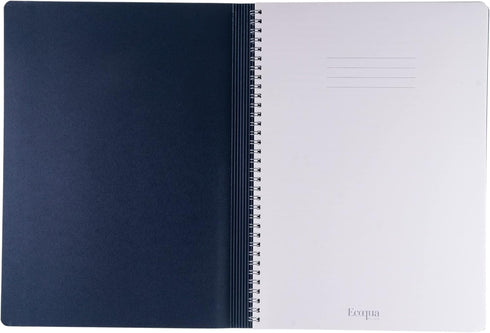 Fabriano Ecoqua Plus Hidden Spiral-Bound Notebook, A4, Lined, 8.3" x 11.7", Navy