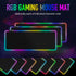 Large RGB Gaming Mouse Pad with 15 Light Modes, Touch Control, Extended Soft Keyboard Mat, Non-Slip Rubber Base