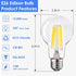 Energetic Dimmable A19 LED Edison Light Bulb, 12W Equivalent 100W, 1600LM High Brightness, 5000K Daylight, Clear Antique LED Filament Bulb for Home, Bathroom, E26 Standard Base, 6-Pack by E ENERGETIC LIGHTING