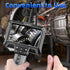 Endoscope Camera with Light, IP67 Waterproof Borescope, 8 Adjustable LED Lights, 4.3" LCD Screen, HD 1080P