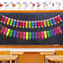 Doumeny 4Pcs Colorful Crayon Paper Banner Back to School Pencil Bunting Garland Colorful Pencil Hanging Bunting First