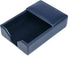 Dacasso Navy Blue Bonded Leather Memo Holder, 4" x 6"