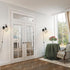 E26 Bulb Plug in Wall Sconce with On/Off Switch Wall Mount Light Fixture with Cord, Black Metal Wire Cage Lampshade
