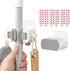 TAILI Mop and Broom Holder Wall Mount Grippers, 2 Hangers and 6