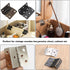 2 12 Yetaha PCS Three-Folding HingesVintage Folding Bench Hinge Hardware with Screws, Jewelry Chest for Wooden Box Door