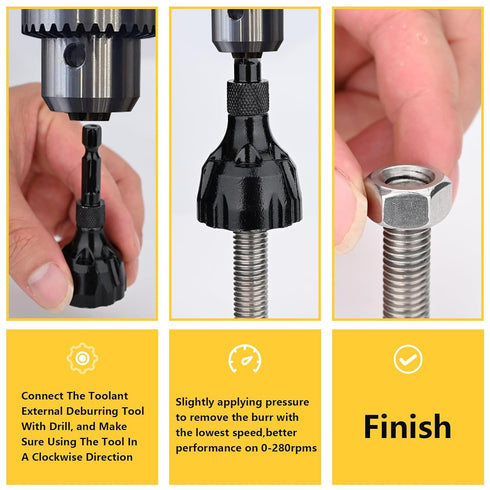 Deburring External Chamfer Tool - With Tungsten Carbide Blade, Fits 1/8" to 3/4"