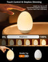 Dimming 7 Egg Night Light for Nursery: Baby Night Lights Tap Lamp Stepless with Warm White and RGB Colors Rechargeable