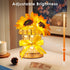 Sunflower Flower Table Lamp Gifts: Mothers Day Birthday Gifts for Women Mom Grandma Sister, Rechargeable Battery