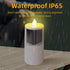 OPENDE 2.5"x6.5", Decor,Set 1 Solar Candles Outdoor Waterproof, Dusk to Dawn, Solar Powered Flameless Candles