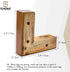 TCHOSUZ 4 Pack (2 Inch Solid Wood Furniture Legs, Walnut Corner Legs Height) - L-Shaped Bed Risers & Couch Feet