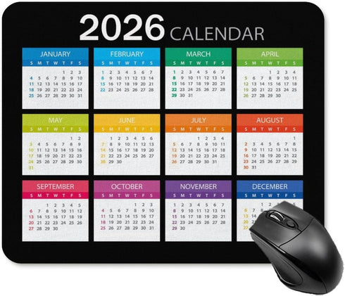 Akcdone 2026 (9.45x7.87 Mouse Pad Calendar,Computer Mouse Pads Calendars Non-Slip Rubber Desk Mat Mousepad Gaming