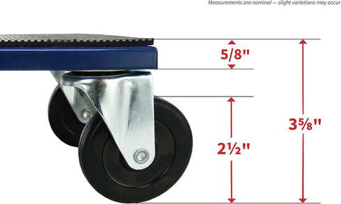 Shepherd Hardware 9298 Snowmobile Dolly Set, 1000-lb Load Capacity, Blue