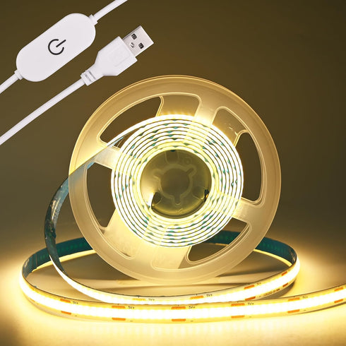 COB LED Strip Light 5V USB Tape 320LED/m Dimmable LED Strip Light