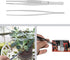 2 PCS 5 Inch Stainless Steel Tweezers with Blunt and Serrated Tips, Multipurpose Tool for Home, Lab, Craft