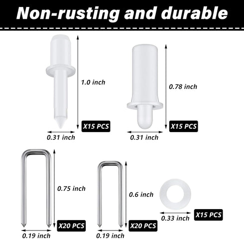 Jetec 85 Pieces Repair Plantation Shutters Tool Set Plantation Shutter Louvers Staples Shutter Replacement Repair Pins for Windows Tools Supplies