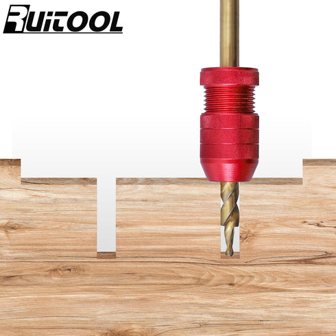 Ruitool Drill Depth Stop for Drill Bits, Adjustable Drill Stop Collar Set for Woodworking Tools, 2 Pcs