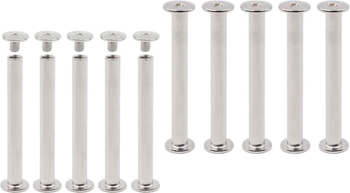 LBY 35 Sets M5 x 50mm Chicago Screws Assortment Kit - Binding Screw Posts for Leather Saddles, Purses, Belt Repair -