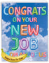 The Best Card Company - Jumbo New Job Greeting Card (8.5 x 11 inch) - Employment Congrats (Not 3D or Raised)