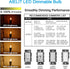 E26 Dimmable Candelabra Light Bulbs, 25W Equivalent, 2W Energy Efficient, Warm White 2700K, 200lm Flame Tip CA10, 8 Pack