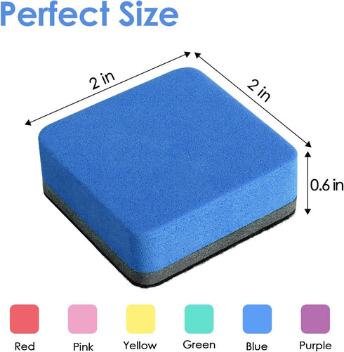 MaxGear 48 Pack Dry Erase Erasers, Magnetic Whiteboard Erasers, Mini Dry Erase for Classroom, Office, Home