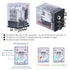 Electromagnetic Power Relay, 8-Pin 10 AMP 12V DC Relay Coil with Socket Base, LED Indicator, MY2NJ