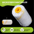 12 Pack, 2 Inch Paint Roller Kit, Mini Paint Rollers, Small Paint Tray Liners, Microfiber Roller Covers & Sponge Brush