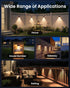 8 Pack, VOLISUN Fence Lights Solar Powered Dusk to Dawn Solar Fence Lights Outdoor Waterproof with Warm White LED Spot