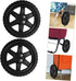2Pcs Ciieeo Heavy Duty Plate Casters Replacement Wheels for Shopping Carts Rubber Rolling Cart Parts Effortless Shock