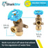 SharkBite 3/4 Inch x 3/4 Inch MHT Garden Valve, Multi Turn, Push to Connect Brass Plumbing Fitting, PEX Pipe, Copper, CPVC, PE-RT, HDPE, 24623LF by SharkBite