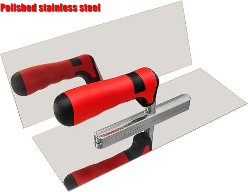 Stainless Steel Flat Finishing Trowel 11" x 4" for Concrete Cement Drywall Plastering Tile Masonry