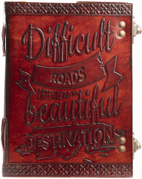 MONTEXOO Vintage Leather Journal Sketch Book, 200 Pages Notebook Diary for Men Women, 5 x 7 inch Dark Brown