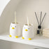 Ceramic Round Pen Holder - Cute Cartoon Animal Stand, Desk Organizer (Gray White)